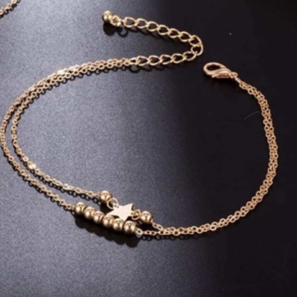 Layered Star 2 Layer Anklet Ankle Bracelet